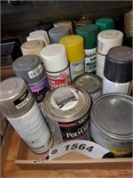 LOT OF PARTIAL CANS OF SPRAY PAINTS