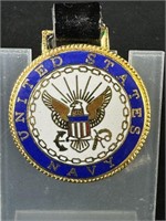 Enamel Watch FOB, United States Navy