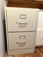 Metal 2-drawer filing cabinet