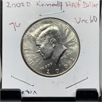 2002-D KENNEDY UNC HALF DOLLARS