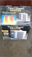 Twin ceramic heater