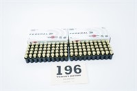 100 ROUNDS OF FEDERAL 9MM 115GR FMJ