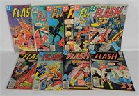 10 Vtg Flash Comics #227, 258-65, 305