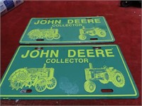 (2)John Deere collector metal sign plates.