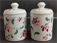 Two Germaine Monteil Porcelain Jars