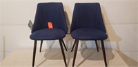 2 upholstered chairs-blue
