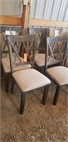 4 weathered oak dining chairs