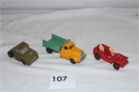 3 VINTAGE TOY TRUCKS