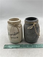 NEW Lot of 2- Jardin Mason Ceramic Vase