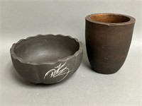 Duo of Asian Pottery Pieces