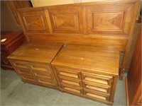 MCM PAIR OF 3 DRAWER NIGHTSTANDS & FULL SIZE BED