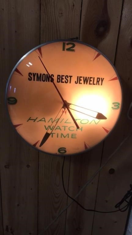 Hamilton watch Time lighted clock