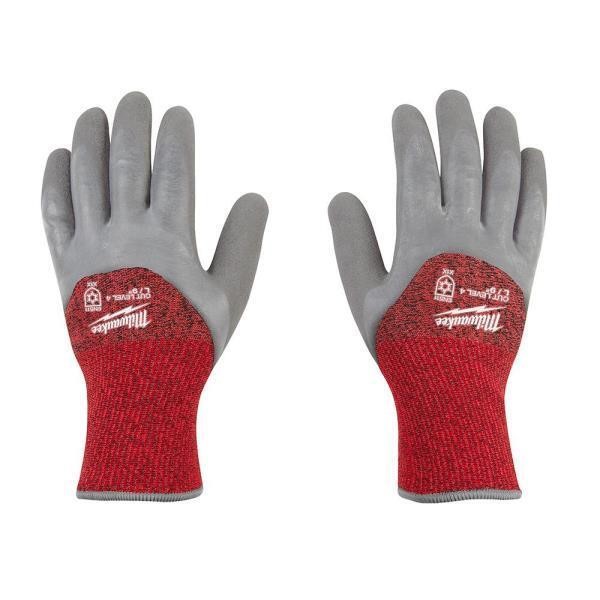 Milwaukee Large Gray Latex L4 Cut Resistant Gloves