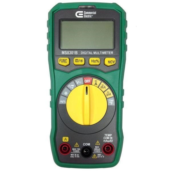 Commercial Electric Auto Ranging Multimeter 600V