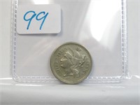 1867 P Three Cent Nickel