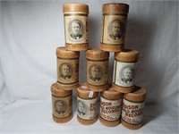(9) Antique Edison Cylinder Records Asstd