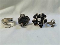 Vintage key Avon wrap ring, butterfly and snake