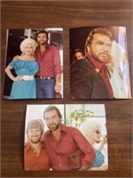 Three candid photos Burt Reynolds, and Dolly