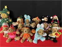 Super cute all holiday plush teddy bear set of 16