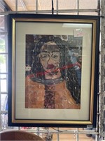 Framed Native Lady Media Art