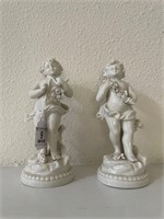 (2) Porcelain Cherub Figurines