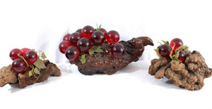 Lucite Grapes on Driftwood