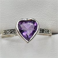 $200 Silver Amethyst Macsite Ring