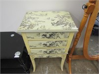 4 DRAWER PAINTED END TABLE