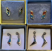 (4) Pair of Pierced Earrings in Gift Boxes