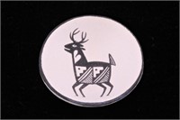 Acoma Pueblo D. Reano Deer Micro Pottery Plate