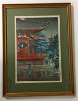Tsuchiya Koitsu Japanese Woodblock Print Temple