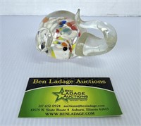 Elephant glass Paperweight