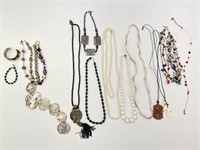 Jewelry: Concho Belt, Beaded Necklaces