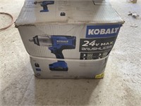 KoBalt impact wrench with battery and bag, no