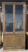 (H) Antique 2 Piece Kitchen Cabinet, No Shelves