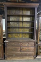 (H) Vtg 2pc Office Bookcase & Drawers