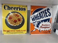 Cheerios and wheats metal signs