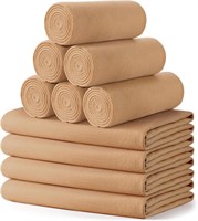 50 x 60 Khaki Fleece Blanket - 3 Pcs