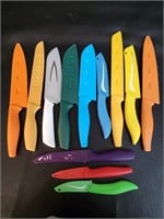 Estate Colorful Kitchen Knives Collection