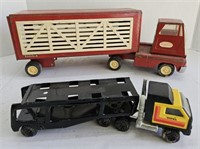 (B) Tonka Livestock Truck 15.5"x5.5"x5" and Car