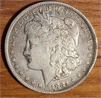 1884  US Morgan  Silver dollar