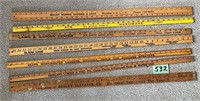 Advertisement Wooden Yard Sticks