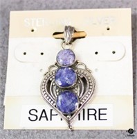 Sterling & Sapphire Pendant