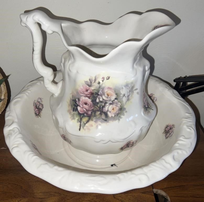 Athena Fine china large bowl & pitcher