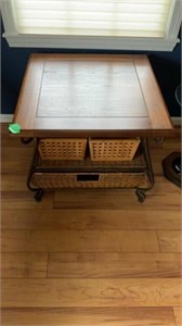 Oak Table with 3 Baskets
26 x 26 Top
Stands 21