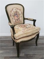 French needlepoint arm chair