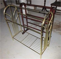 Brass and Wood Quilt/Blanket Racks