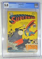 SUPERMAN #13 D.C. COMICS 12/41 CGC 5.0