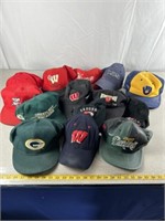 Wisconsin team baseball hats