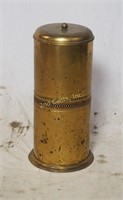 Vintage Brass Trash Bin With Lid